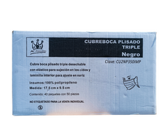 CUBREBOCAS PLISADO TRICAPA NEGRO MCGLOVE